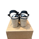 Adrianna Papell “Pamela” Black Martinique Lace Wedge Espadrille Sandals – Size 8 M